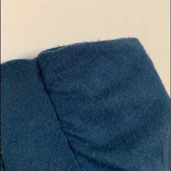 Blue sweater dress with cute exaggerated sleeves - Picture 3 of 5